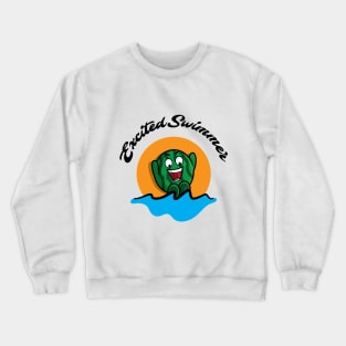 Excited swimmer, watermelon jump Crewneck Sweatshirt